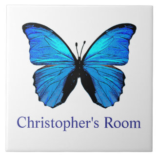 Blauer Schmetterling Kinderzimmer Fliese