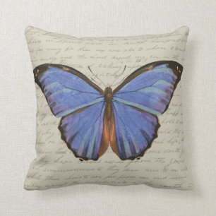 Blauer Schmetterling Kissen