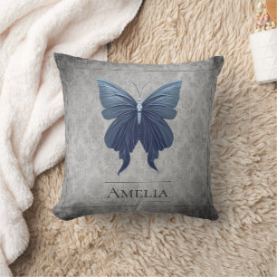 Blauer Schmetterling Kissen