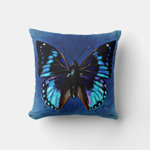 Blauer Schmetterling Kissen