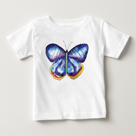 Blauer Schmetterling Kleinkind Langschläfer T - Sh Baby T-shirt (Vorderseite)