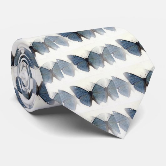 Blauer Schmetterling Krawatte (Gerollt)