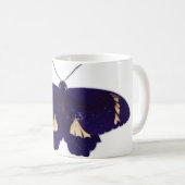 Blauer Schmetterling Kunst 2 Kaffeetasse (VorderseiteRechts)