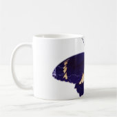 Blauer Schmetterling Kunst 2 Kaffeetasse (Links)