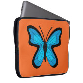 Blauer Schmetterling Laptopschutzhülle (Vorne Rechts)