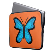 Blauer Schmetterling Laptopschutzhülle (Vorderseite Links)