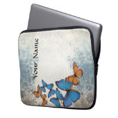 Blauer Schmetterling Laptopschutzhülle (Vorderseite Links)