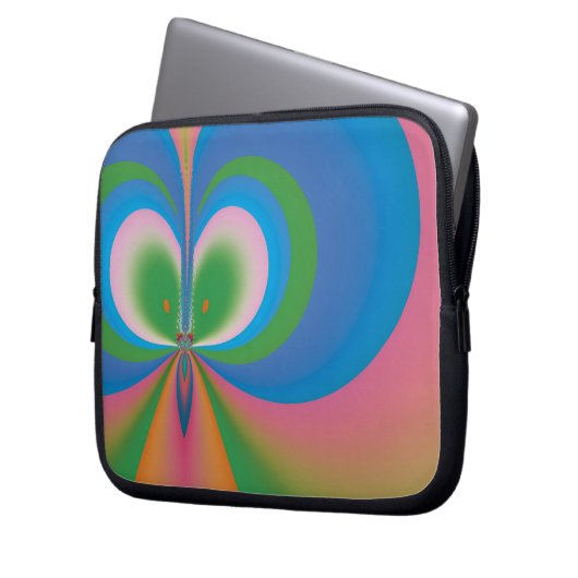 Blauer Schmetterling Laptopschutzhülle (Vorderseite Links)