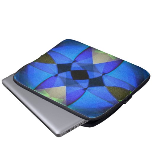 Blauer Schmetterling Laptopschutzhülle (Vorne Knopf)