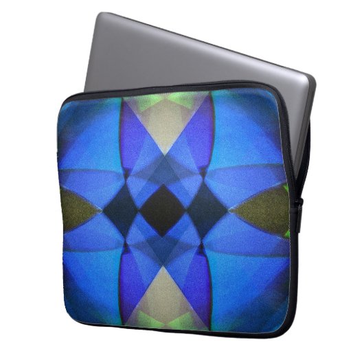 Blauer Schmetterling Laptopschutzhülle (Vorderseite Links)