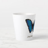 Blauer-Schmetterling-Latte-Mug Milchtasse (Vorderseite)
