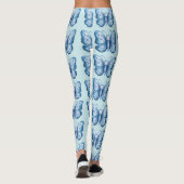 Blauer Schmetterling Leggings (Rückseite)