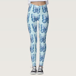 Blauer Schmetterling Leggings
