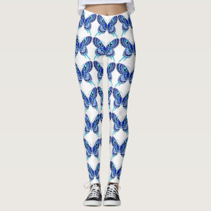 Blauer Schmetterling Leggings