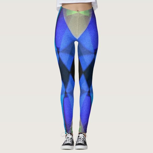 Blauer Schmetterling Leggings (Vorderseite)
