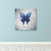 Blauer Schmetterling Leinwanddruck (Insitu (Holzboden))