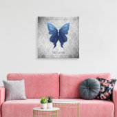 Blauer Schmetterling Leinwanddruck (Insitu (Wohnzimmer))