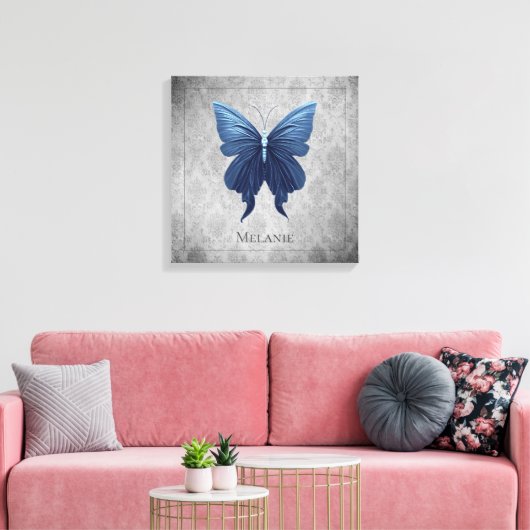 Blauer Schmetterling Leinwanddruck (Insitu (Wohnzimmer))