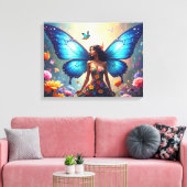 Blauer Schmetterling Leinwanddruck (Insitu (Wohnzimmer))