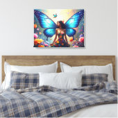 Blauer Schmetterling Leinwanddruck (Insitu (Schlafzimmer))