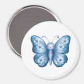 Blauer Schmetterling Magnet (Vorderseite/Rückseite)