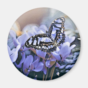 Blauer Schmetterling Magnet