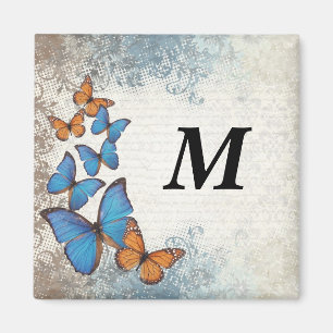 Blauer Schmetterling Magnet