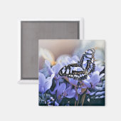 Blauer Schmetterling Magnet (Vorderseite/Rückseite)