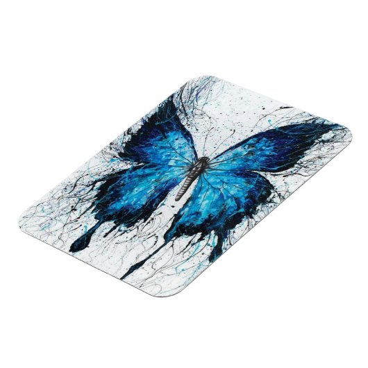 Blauer Schmetterling Magnet (Linke Seite)