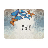Blauer Schmetterling Magnet (Horizontal)