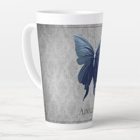 Blauer Schmetterling Milchtasse (Linke Ecke)