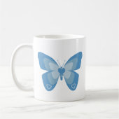 Blauer Schmetterling mit Herzen Kaffeetasse (Links)