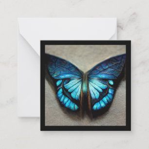 Blauer Schmetterling Mitteilungskarte