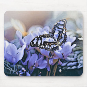 Blauer Schmetterling Mousepad