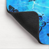 Blauer Schmetterling Mousepad (Ecke)