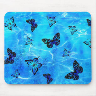 Blauer Schmetterling Mousepad