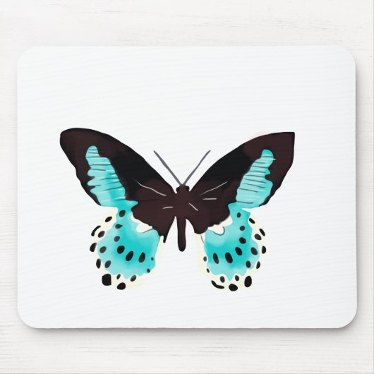 Blauer Schmetterling Mousepad (Vorne)