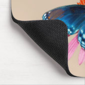 Blauer Schmetterling Mousepad (Ecke)
