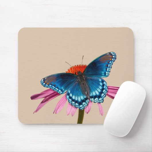 Blauer Schmetterling Mousepad (Mit Mouse)
