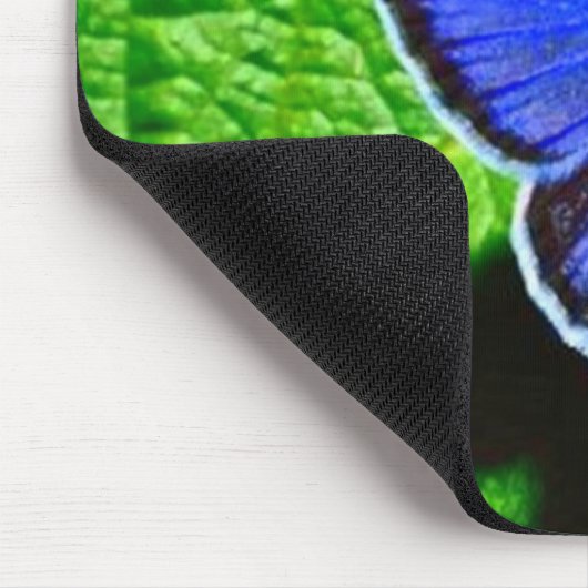 Blauer Schmetterling Mousepad (Ecke)