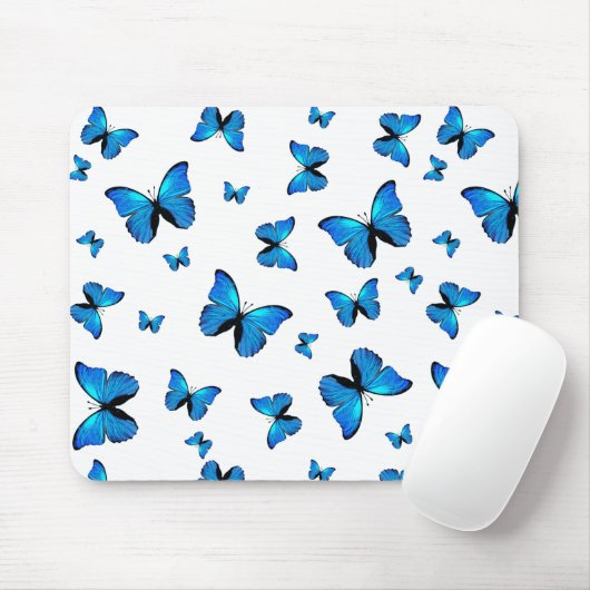 Blauer Schmetterling Mousepad (Mit Mouse)