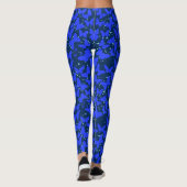 Blauer Schmetterling Muster C01.b Dblue BG Leggings (Rückseite)