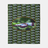 Blauer Schmetterling Nahes Naturmuster Fleecedecke (Vorderseite)