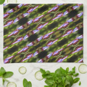 Blauer Schmetterling Nahes Naturmuster Geschirrtuch (Gefaltet)