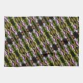 Blauer Schmetterling Nahes Naturmuster Geschirrtuch (Horizontal)