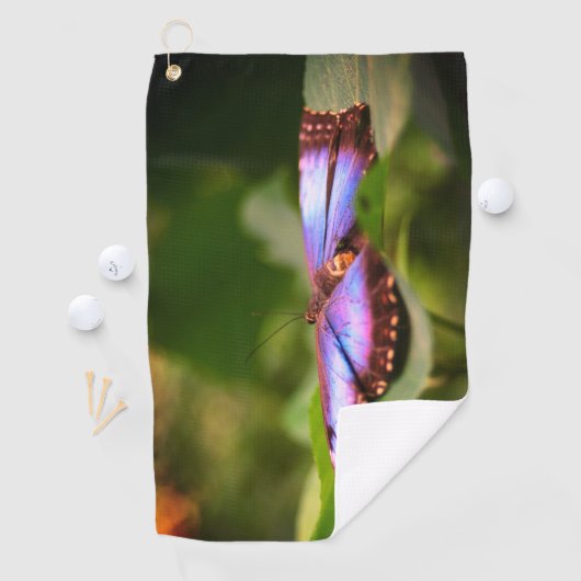 Blauer Schmetterling Natur Nah Golfhandtuch (Insitu)