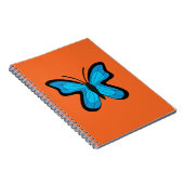 Blauer Schmetterling Notizblock (Rechte Seite)
