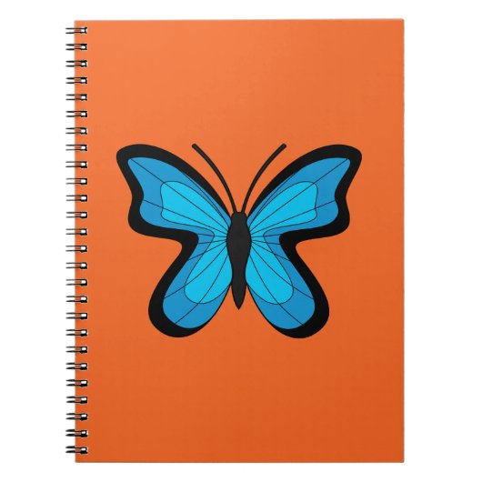 Blauer Schmetterling Notizblock (Vorderseite)