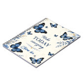 Blauer Schmetterling Notizblock (Linke Seite)