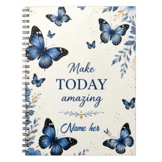 Blauer Schmetterling Notizblock